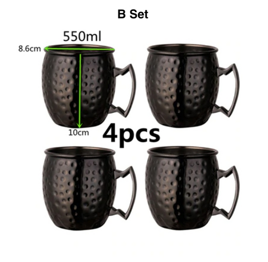 4pcs 550ml Copper Moscow Mule Mug Set