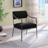 Bastille - Upholstered Dining Arm Chair (Set of 2) - Silver Frame