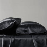 Luxury Satin 6-Piece Sheet Set, Black