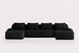 LAURENT 146" 4-Seater Sofa with 2 Ottomans