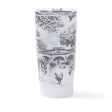 Black & White Farm Illustration Tumbler 20 oz