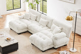 CLOUDIES 134" 3 Seater Sofa with 2 Ottomans