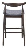 Tuzka Barstool (Set of 2) Gray & Espresso