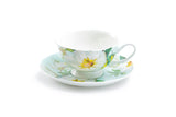 Magnolia Bone China Tea Cup & Saucer, 6oz