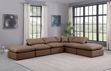 Indulge - Faux Leather 6 Piece Modular Armless Sectional