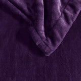 Heated Microlight Plush Electric Bedding Blanket, Purple