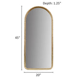 Gold Metal Arched Wall Mirror Home Decor Accents