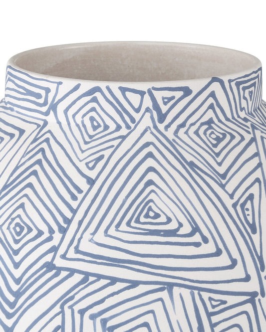 Blue Zag Large Vase