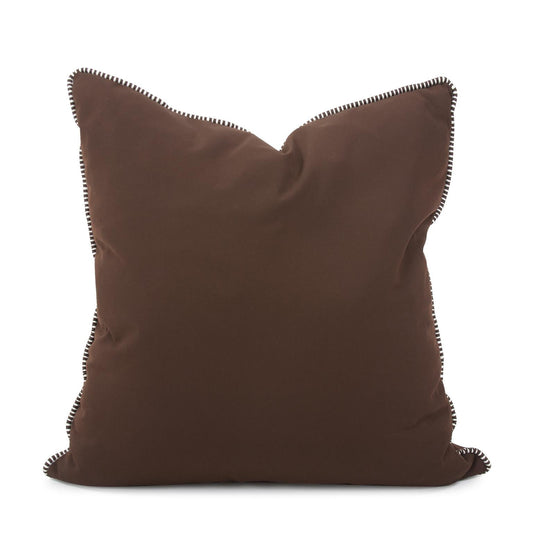 24 x 24 Outdoor Pillow with Dec Cord- Seascape Chocolate- Poly Insert