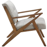 Modern Mid-Century Wood Lounge Chair, Light Grey *