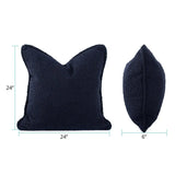24 in. x 24 in. Pillow Barbet Royal - Down Insert