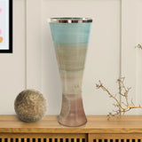 Capri Stripe Flared Glass Vase- Large