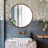 Yorkville Brass Small Round Mirror