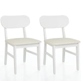 Wholesale Solid Rubberwood Dining Chair PU Leather Upholstery