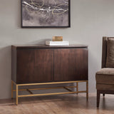 Modern Accent Cabinet Contemporary Chest, Gold Base *