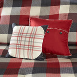 Wholesale Cabin Farmhouse Buffalo Check Comforter/Duvet Cover Set, Red