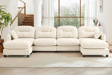 MOLLY 140" 4 Seater Sofa with 2 Ottomans