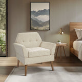 Mid-Century Modern Lounge Chair, Beige