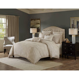 Geometric Jacquard Patterned Comforter Set, Tan/Ivory