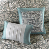 24-Piece Traditional Paisley Room-in-A-Bag Set, Blue/Teal