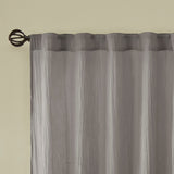 Crushed Sheer Window Panel Pair (2), Grey