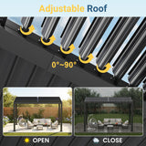 Aluminum Pergola with Adjustable Louvered Roof