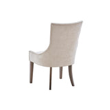 [Set of 2] All-Over Welting Dining Chair, Cream *