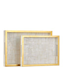 Casey Mother of Pearl Tray Set of 2