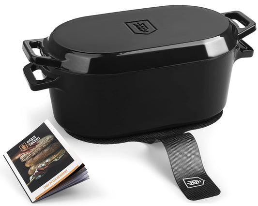 Kook 5 Qt Enameled Cast Iron Dutch Oven with Lid
