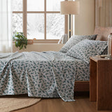 Classic Printed Cotton Flannel Sheet Set, Pine Branches