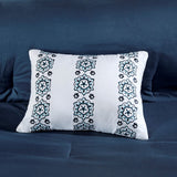 Bohemian Complete 9-Piece Comforter and Sheet Set, Navy Blue