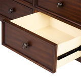 Wholesale 46"W 6-Drawer Small Spindle Wood Dresser, Morocco Brown *