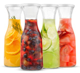 Kook Glass Carafe Pitchers with Lids for Drinks