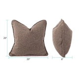 20 x 20 Pillow Barbet Chocolate - Down Insert