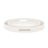 Saint Tropez Round Tray Set of 2 - Chalk