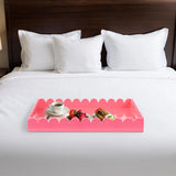 Rectangle Scalloped Riviera Tray - Pink