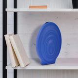 Radiant Blue Short Ceramic Vase