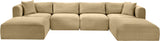 Shaggy - 6 Piece Modular Sectional With 2 Ottomans