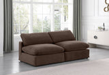 Comfy - Velvet Modular Armless Sofa 2 Seats