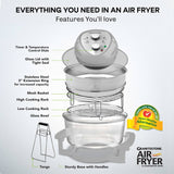 Granitestone 16 Qt Glass Air Fryer 1300W Silver