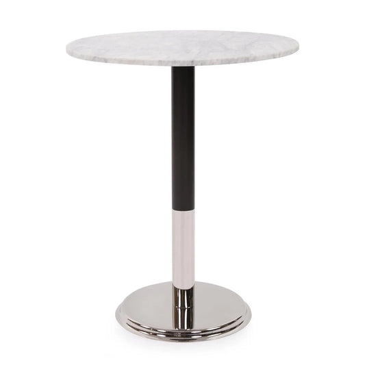Micca Club White Marble Bistro Table