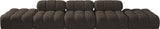 Ames - 5 Piece Boucle Upholstered Modular Sofa With 2 Armless Seats