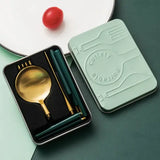 Pocket Portable Stainless Steel Spoon Set With Case