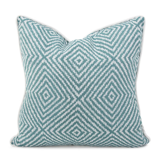 24 x 24 Outdoor Pillow Helm Teal- Down Alternative Insert