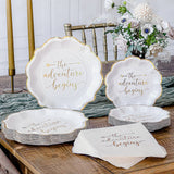 Adventure Begins Party Tableware Set for 24 Guests