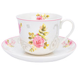 English Garden Rose Porcelain Tea Cup & Saucer 400ml