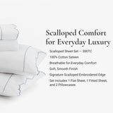 Premium 300 Thread Count Cotton Sheet Set, Blue