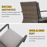 Wholesale 7PCS Rattan Patio Conversation Set with Swivel Chair