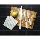 EcoCut 3 Piece Kitchen Knife Set With Blade Guards, Grey