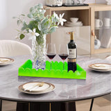 Rectangular Scalloped Riviera Tray - Green